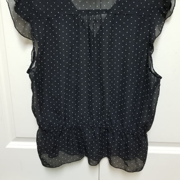 Black polka-dot blouse - Picture 2 of 2